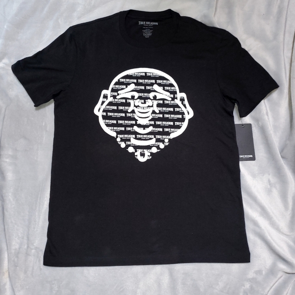 True Religion Buddha Black Shirt Size Large NWT